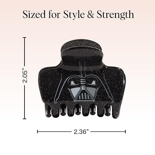Kitsch x Star Wars Darth Vader Glitter Medium Hair Clip for Women – Dark Side Galaxy-Inspired Claw Clip | Recycled Plastic, Strong Secure Grip | Ideal Gifts for Women, Hair Accessories for Girls thumbnail 5