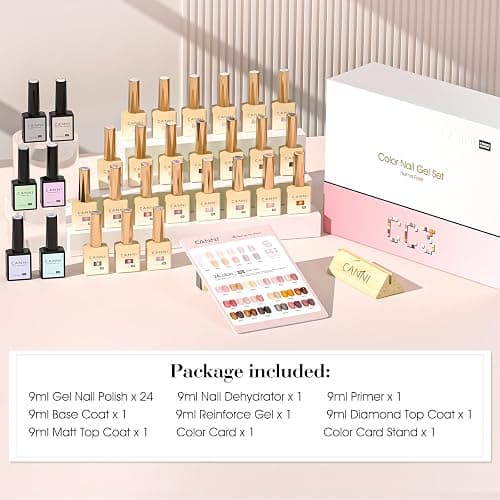 CANNI CC3 Jelly Gel Nail Polish Set with Color Card, 30Pcs Jelly Pink Gel Polish Nude Brown Color High Gloss Soak Off U V Nail French Nail Manicure Salon DIY - CC3 thumbnail 4