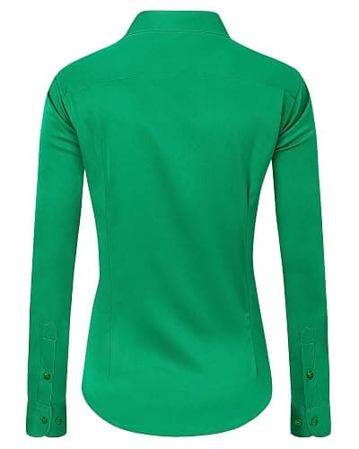 J.VER Womens Dress Shirts Long Sleeve Button Down Shirt Wrinkle-Free Business Casual Blouse Office Work Tops thumbnail 2