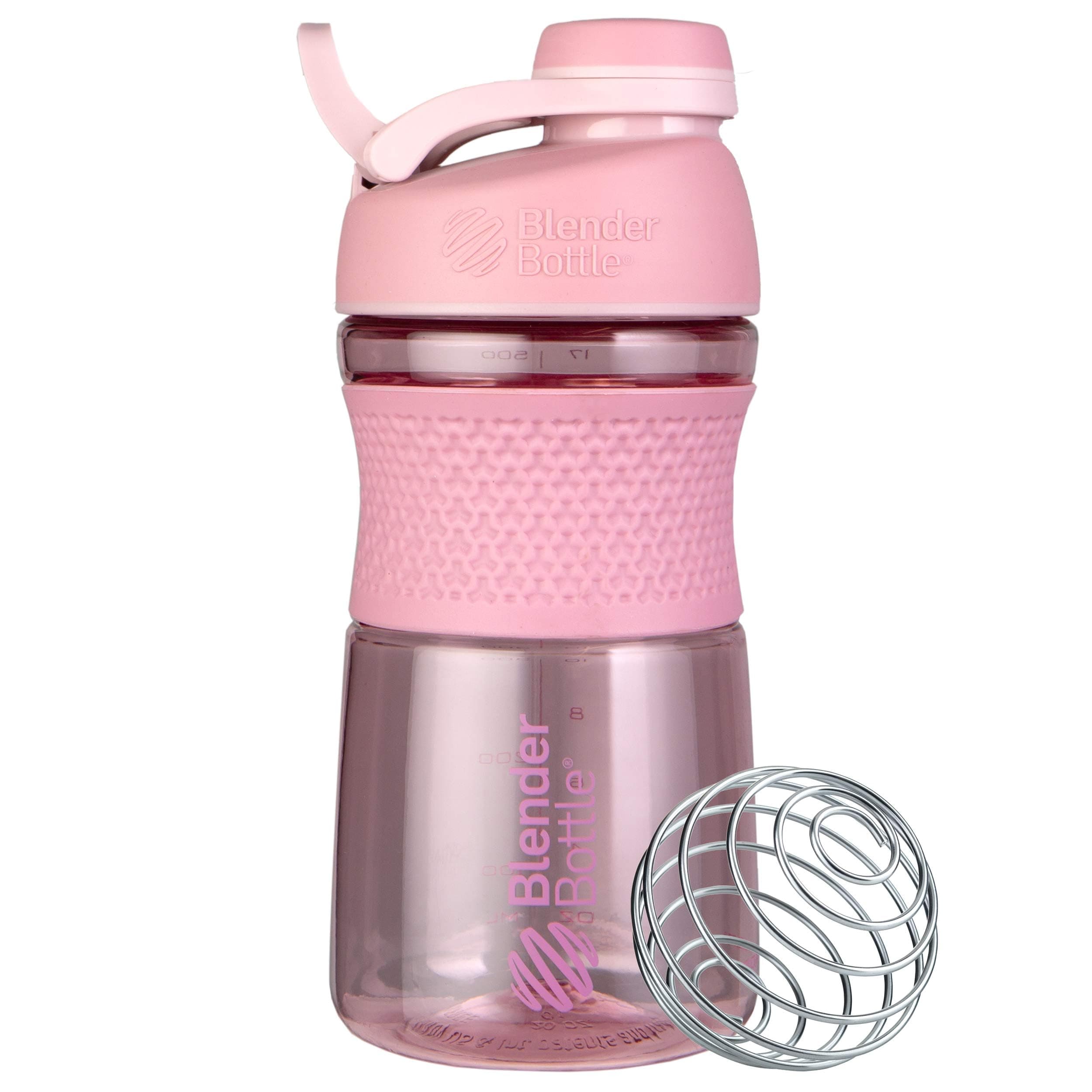 BlenderBottle SportMixer - Botella coctelera perfecta para batidos de proteínas y pre entrenamiento, 20 onzas, rosa - Image 1