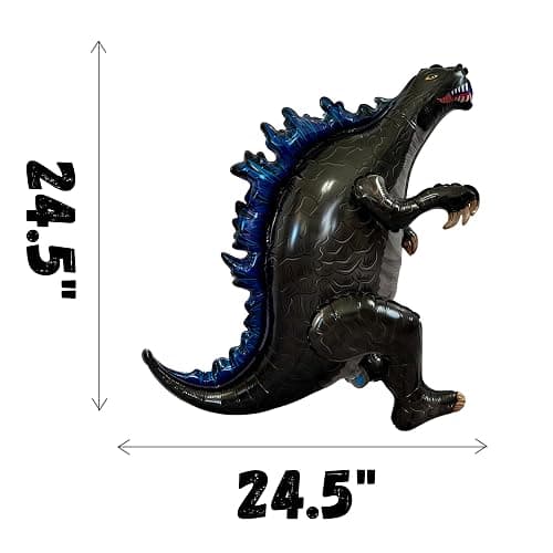 Dinosaur Balloon JUMBO Mylar Standing Foil Balloons - Black | Birthday Party Decorations Supplies and Decor | Dinosaur Lover Gifts for Kids Birthday Party and Celebrations thumbnail 3