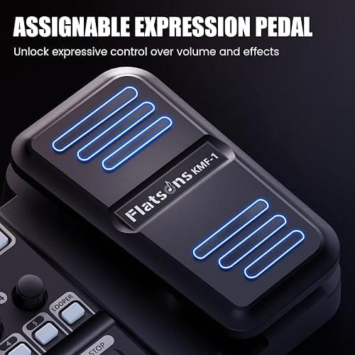 Flatsons KMF-1 Guitar Pedal, 77 Effects Guitar Multi Effects Pedal with 50 Preset, 42 Drum Rhythm, 18 Amp/Cab, Upgraded Color Screen, Aux In, Guitar Tuner Looper Expression Wah Volume Distortion Pedal thumbnail 8
