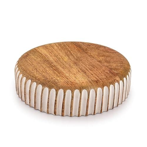 Kimona Fruit Bowls Wood Fruit Bowl or Decorative Bowl for Table Décor for Kitchen Counter or Farmhouse Christmas Centerpiece (10" X 10" X 2.5") thumbnail 5