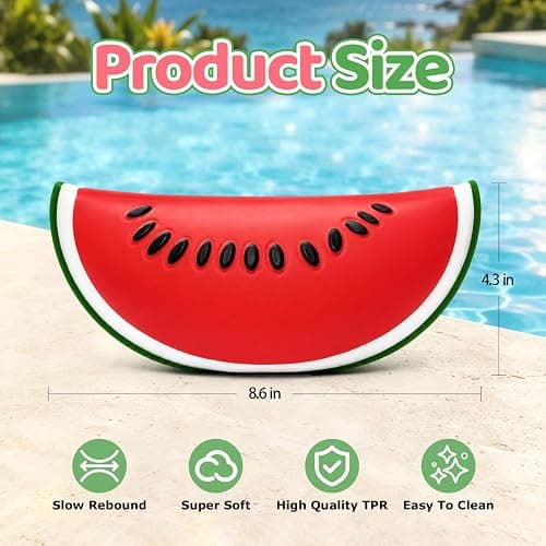 Watermelon Jumbo Squishy Toy, GiantSqueeze Rising Stress Ball, Realistic Fruit Fidget for Adults thumbnail 7
