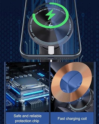 wincar Designed for MagSafe Car Mount for 2026 Civic Phone Mount 2026 15W Fast Wireless Charging 11th gen Civic Phone Holder 2026 Civic Accessories Support 2022-present Civic thumbnail 4
