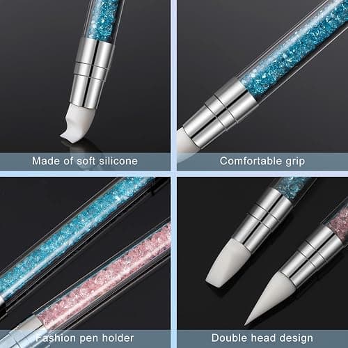 JOELELI 10PCS Nail Art Brushes Set, Double-Ended Detailing & Dotting Pens for UV Gel & Acrylic Nail Designs, Nail Art Tools for Women and Girls, Home Salon Accessories thumbnail 4