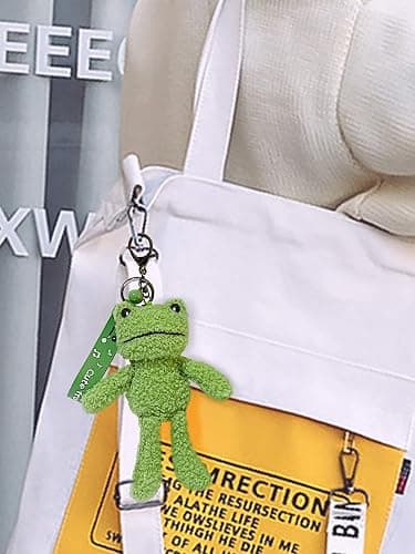 BCIULASL Cute Keychain Frog Plush Keychain Accessories Kawaii Keychains for Backpacks, Bags, Purse, Phone, Car Key Ring, Birthday Christmas Valentines Day New Year Gifts for Men Women thumbnail 7