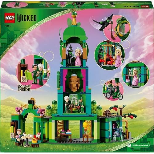 LEGO Wicked Welcome to Emerald City, Collectible Game for Girls and Children from 9 Years with Tower Toy to Build and 5 Movie Characters including Glinda and Elphaba, Gift Idea 75684 thumbnail 8