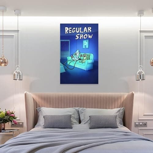 JIANLE American Comedy Animation Regular Show Poster Canvas Wall Art Prints Poster Gifts Photo Picture Painting Posters Room Decor Home Decorative 12x18inch(30x45cm) thumbnail 8