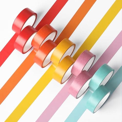 Mr. Pen- Washi Tape Set, 10 Rolls, 5 Yards/Roll, Washi Tape for Scrapbook | Arts, Crafts, Journals and Planners, Summer Design thumbnail 9