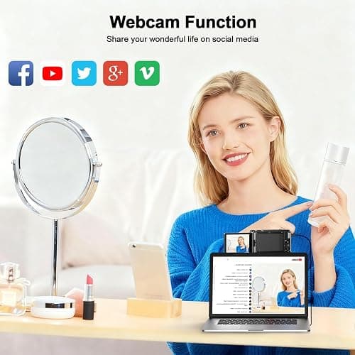 4K Digital Cameras for Photography, Compact Vlogging Camera with Flip Screen, 18X Digital Zoom YouTube Camera, Ideal for Bignners Boys Girls Black thumbnail 6