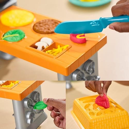 Play-Doh Super Sizzlin' Kitchen Playset, Realistic Cooking Toy Sounds, 25+ Play Foods to Create, Kids Arts & Crafts 3+ thumbnail 10