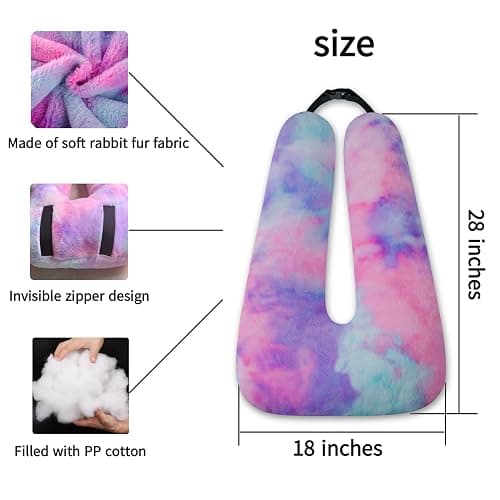FHSGGP Travel Pillow Car Pillow Kid Car Sleeping The Sleeping Aid for Adults and Kids on Road Trips Kids Travel Pillow Colorful Purple thumbnail 2