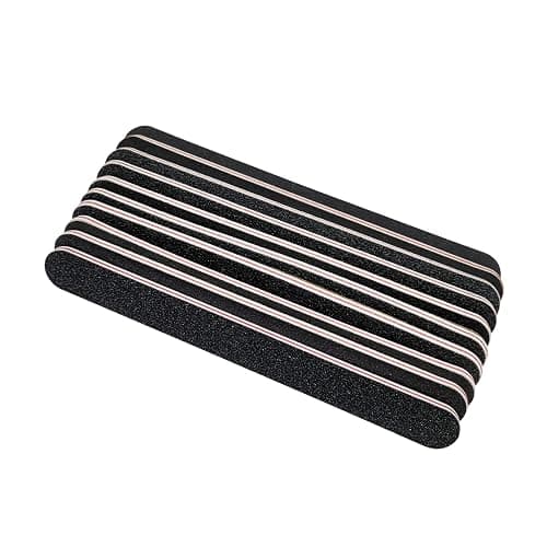 HeeYaa Nail File 10 PCS Professional Double Sided 100/180 Grit Nail Files Emery Board Black Manicure Pedicure Tool and Nail Buffering Files thumbnail 8