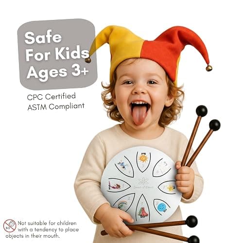 Sounds Of Silence Steel Tongue Drum - Bedtime Story and Drum - Dylan's Dream Drum Musical Gift for Children - Tongue Drum for Kids - Calming Drum, DDD-01 thumbnail 7