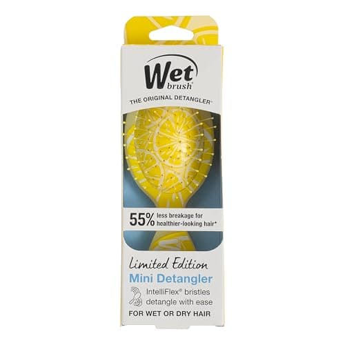 Wet Brush Mini Detangler Hair Brush, Lemon (Tutti Fruitti), Detangling Travel Hairbrush, Ultra-Soft IntelliFlex Bristles Glide Through Tangles with Ease, Pain-Free, All Hair Types, Limited Edition thumbnail 11