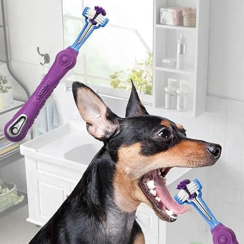 (4 pack) Orgrimmar 3-sided dog toothbrushes thumbnail 2