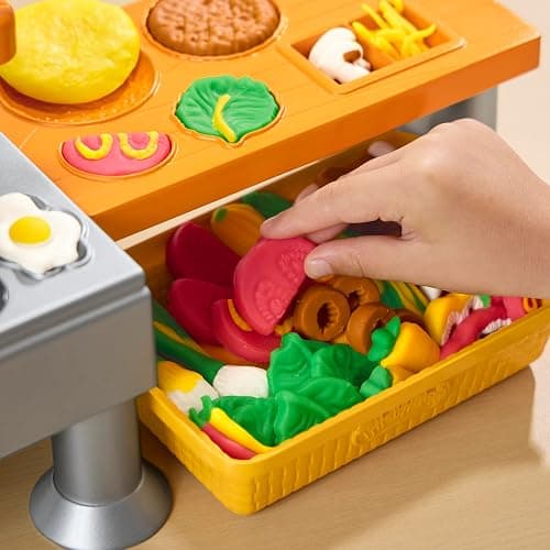 Play-Doh Super Sizzlin' Kitchen Playset, Realistic Cooking Toy Sounds, 25+ Play Foods to Create, Kids Arts & Crafts 3+ thumbnail 8