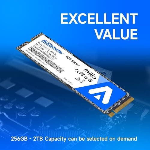 Acclamator 512GB SSD NVMe M.2 2280 PCIe Gen3x4 Internal Solid State Drive, Read Up to 2200MB/s with 3D NAND Flash Compatible with Laptop & PC Desktop N20 thumbnail 8