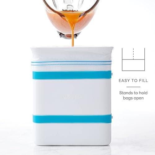 YouCopia FreezeUp Freezer Food Block Maker, 6 Cup, Meal Prep Bag Container to Freeze Soup and Leftovers thumbnail 5