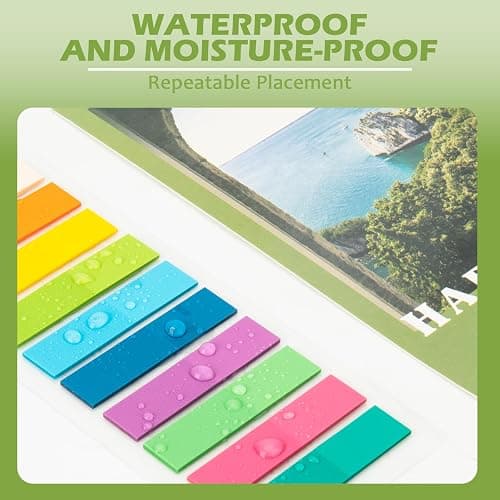 BukSuk 3600Pcs Multi-Colored Writeable and Repositionable Book Flags Strip - Annotating Tabs, Book Markers, Sticky Tabs, Morandi Page Markers thumbnail 5