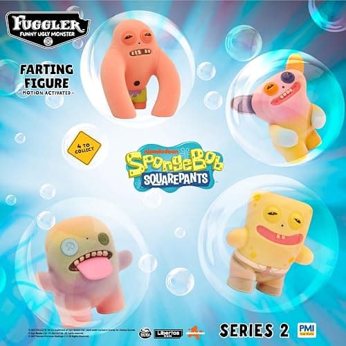 Fuggler Series 2 Farting Figures Sensor-Activated Noisy Collectible Figure with Hidden Sound Surprise Creepy Expressions Weird Fun (Spongebob) thumbnail 6