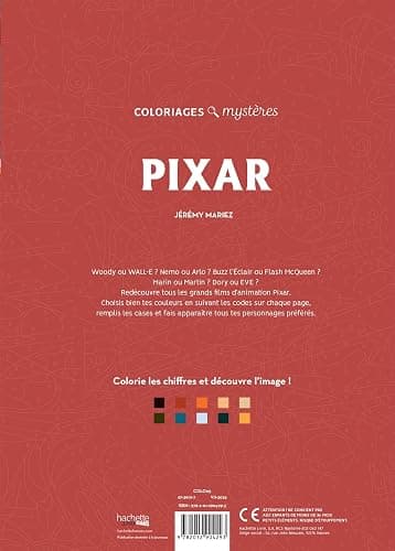 Pixar - 100 dessins à révéler [ Adult coloring book ] (French Edition) thumbnail 2