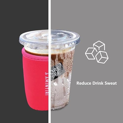 3 Pack Reusable Sleeve for Iced Coffee Cup, Coffee Neoprene Sleeve for Iced&Hot Drinks, Coffee Sleeve Compatible with Starbucks, Dunkin Coffee Cup. (Pinky Girl) thumbnail 4