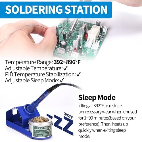 YIHUA 862BD+ SMD ESD Safe 2 in 1 Soldering Iron Hot Air Rework Station °F /°C with Multiple Functions thumbnail 5