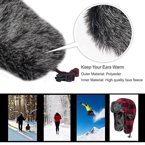 ONWAY Trapper Hat Winter Hats for Women Men with Faux Fur Ear Flaps thumbnail 5