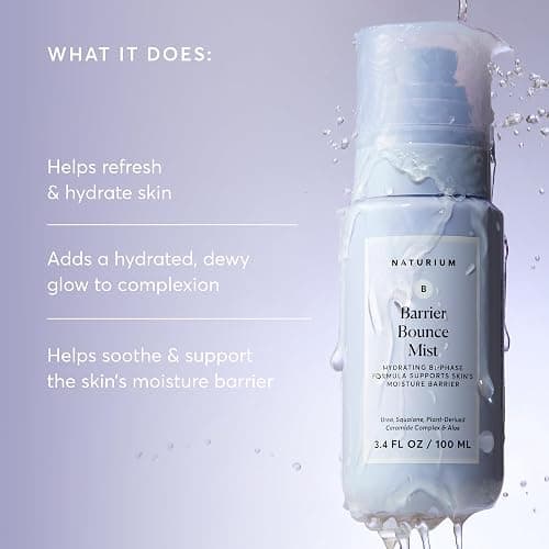 Naturium Barrier Bounce Mist, Hydrating Skincare with Urea, Squalane, Plant-Derived Ceramide & Aloe, 100 mL / 3.4 fl oz thumbnail 4