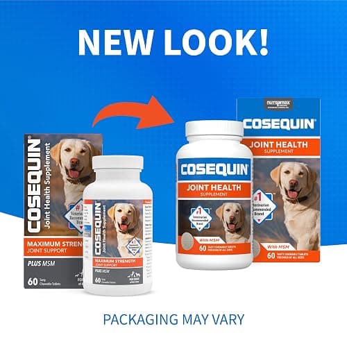 Nutramax Cosequin Maximum Strength Joint Health Supplement for Dogs - With Glucosamine, Chondroitin, and MSM, 60 Chewable Tablets thumbnail 2