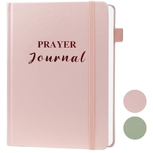 Pink Prayer Journal for Woman - Bible Journal with Prompts, Verse and Scripture - Devotional & Guided Journal for Women and men, 60 Weeks Bible Study Journal for Christians - Image 1
