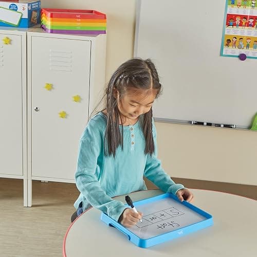 hand2mind Magnetic Dry Erase Activity Trays, Stackable, Magnetic Letter, White Boards for Kids, Science of Reading Materials, Teacher Supplies thumbnail 6