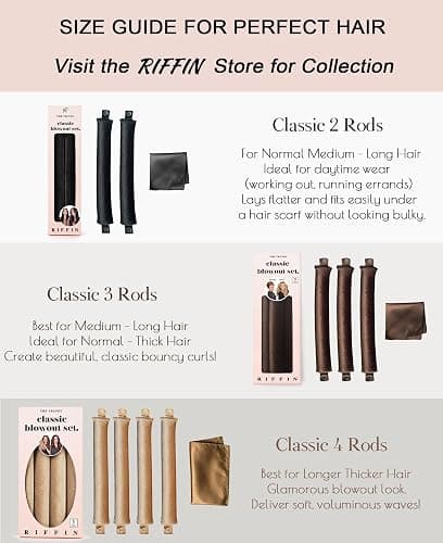 Classic Heatless Curls Overnight Rods - Upgraded Directional Grip Velvet Heatless Hair Curler to Sleep in No Heat Heatless Curling Flexi Rods Foam Hair Rollers for Blowout Look Medium & Long Hair thumbnail 8