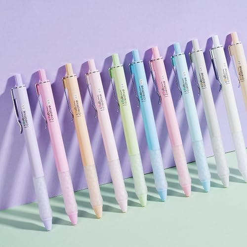 LuminoMei Blue Ink Pens, Gel Pens 0.5mm, Fine Point Smooth Writing Pens, 12 Count Pens Set, Pastel Gel Pens with Blue Ink, Functional & Pretty Pens for Office, School, Journaling, Writing thumbnail 8
