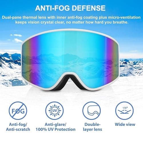 EXP VISION Ski/Snowboard Goggles Parent-child Snow Goggles Over Glasses for Men, Women Youth Kids thumbnail 2