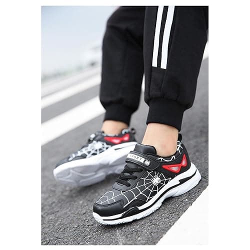 YTRXM Little/Big Boys Girls Shoes Kids Lightweight Breathable Running Sneakers Children Athletic Sport Tennis Walking Shoes - 1 Little Kid - Black thumbnail 5