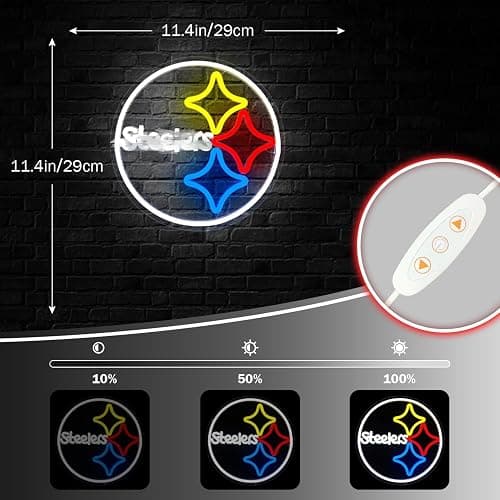 OvoNinn Football Neon Signs Football Neon Lights for Wall Decor Dimmable LED Signs for Room Bar Man Cave Light Up Sign Football Gifts for Men Boys thumbnail 2