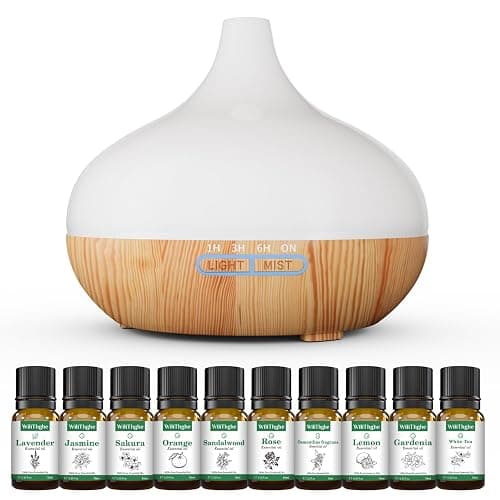 Aroma Diffuser Set for Essential Oils 500 ml Remote Control, 14 LED Colours & 4 Timer Settings - Ideal for Relaxation, Wellness & Aromatherapy - Image 1