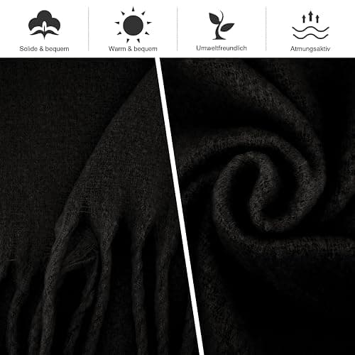 MissShorthair Thick Scarf for Women Big Chunky Colorful Blanket Fluffy Soft Scarves Winter Colorful Shawl Warps thumbnail 5