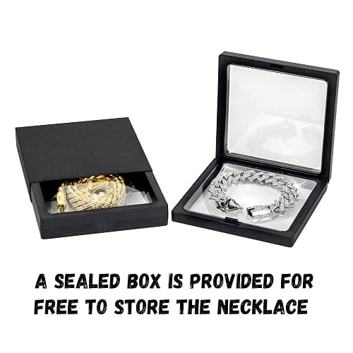 APaztip Mens Cuban Link Chain Silver/Gold 8''16''18''20''22''24'' Necklace Iced Out Thick Chain For Women Bling Diamond Cut Cuban Link Chains For Men Hip Hop Jewelry thumbnail 7