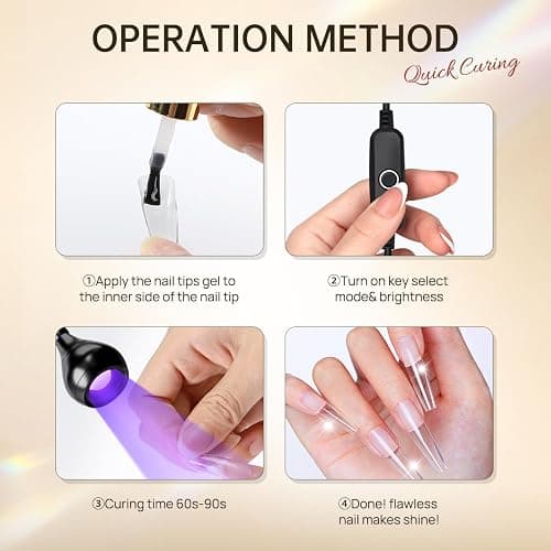 AORAEM Nail Lamp LED Nail Manicure Dryer Curing Light with Black Gooseneck and Clamp for Gel Nails thumbnail 6