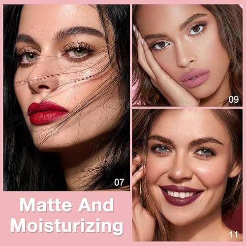 evpct 12Pcs Retractable Lip Liners Pencils Set Pack for Shaping & Sculpting Lips, Mauve Maroon Red Orange Nude Coffee Brown Plum Taupe Creamy Matte Gel Lip Liner Lipliners Pencil delineador de labios thumbnail 3