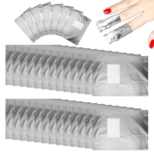 400 pcs Nail Foil for Acetone Nail Polish Remover, Soak Off Nail Wraps | 3.5 x 2.6 Inches. Aluminium Soak Off Foils. with Pre-attached Lint Free Larger Cotton Pad. - Image 1