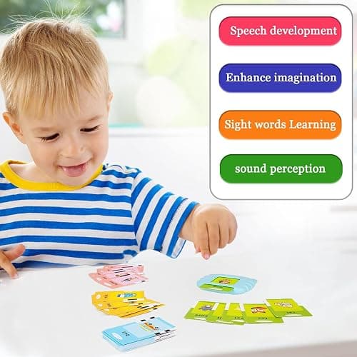 Startcan Talking Flash Cards for Toddlers 1 2 3 4 5, Speech Therapy Toys Autism Toys, ABC 123 Sight Words Etc - 255 Cards-510 Sides, Educational Learning Interactive Toys with Giftable Package thumbnail 6