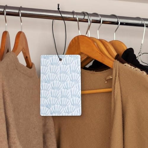 KBRCT Blue Coastal Beach Car Air Freshener 4 Pcs, Preppy Coastal Seashell Palm Tree Meet Me at the Beach Hanging Air Freshener for Cars Closet Drawer Books, Cute Car Accessories for Women Girls thumbnail 4