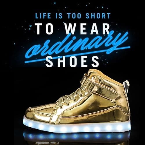 IGxx LED Light Up Shoes for Kids High Top Sneakers Lights Shoes for Boys Girls Unisex USB Charging Flashing Luminous thumbnail 2