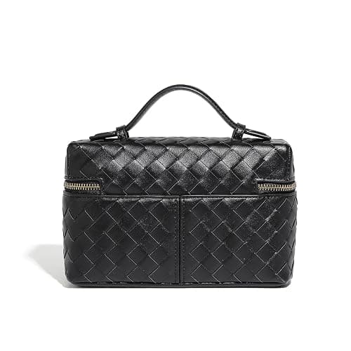 Trendy Woven Crossbody Purse Bag for Women Cute Shoulder Bag Square Box Bags Mini PU Leather Top Handle Purses Handbag thumbnail 5