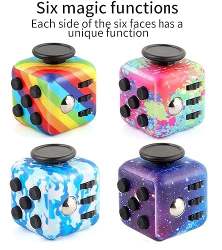 Canyoo Cube Stress Relief Reduce Anxiety Toys Adults Children Colorful Decompression Dice Eliminate Bad Habits Multi Function Easy Carry Killing Time Gift Birthdays Festivals (Splash Color) - Splash Color thumbnail 5